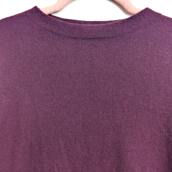 Talbots Pure Cashmere Sweater Size Medium Petite Maroon Round Neck 3/4 Sleeve - Picture 3 of 8